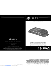 Niles C5-SVA2 Installation Manual