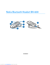 Nokia BH 600 - Headset - Over-the-ear User Manual