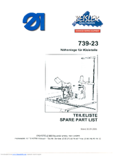 Duerkopp Adler 739-23 Spare Parts