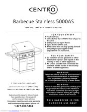 Centro Barbecue Stainless 5000AS Safe Use, Care And Assembly Manual