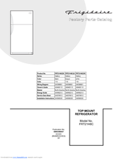 Frigidaire FRT21H8C Factory Parts Catalog