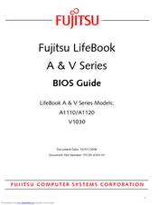 Fujitsu Lifebook A1110 Guide Bios Manual
