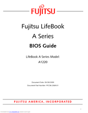 Fujitsu A1220 - LifeBook - Core 2 Duo 2.2 GHz Bios Manual