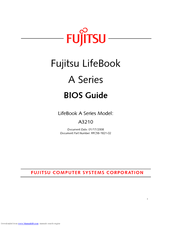 Fujitsu A3210 - LifeBook - Turion 64 X2 2 GHz Bios Manual