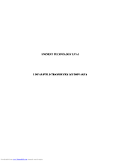 Eminent LFT-3 Owner's Manual