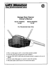 Chamberlain Lift-Master Professional 1000SDC Owner's Manual