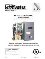 Chamberlain SL 1000-X3 Installation Manual