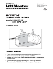 Chamberlain 3280C 1/2 HP Owner's Manual