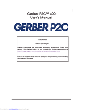 Gerber P2C 600 User Manual
