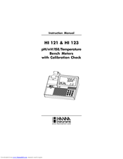 Hanna Instruments HI 121 Instruction Manual