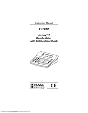 Hanna Instruments HI 222 Instruction Manual