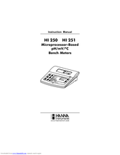 Hanna Instruments HI 251 Instruction Manual