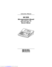 Hanna Instruments HI 253 Instruction Manual