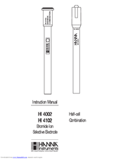 Hanna Instruments HI 4102 Instruction Manual