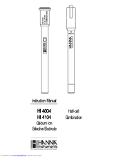 Hanna Instruments HI 4004 Instruction Manual