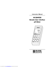 Hanna Instruments HI 504920 Instruction Manual