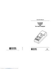 Hanna Instruments HI 83740 Instruction Manual
