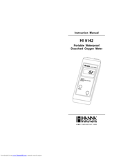 Hanna Instruments HI 9142 Instruction Manual