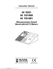 Hanna Instruments HI 931400 Instruction Manual