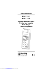 Hanna Instruments HI 933300 Instruction Manual