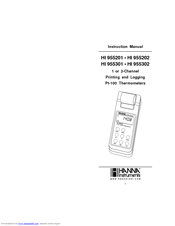 Hanna Instruments HI 955302 Instruction Manual