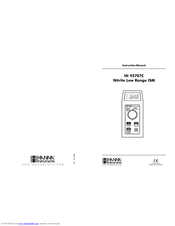 Hanna Instruments HI 95707C Instruction Manual
