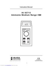 Hanna Instruments HI 95715 Instruction Manual