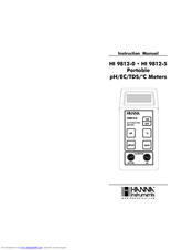 Hanna Instruments HI 9812-5 Instruction Manual