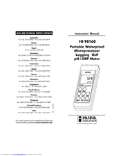 Hanna Instruments HI 98160 Instruction Manual