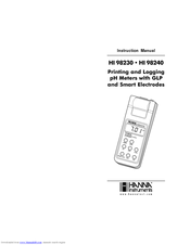Hanna Instruments HI 98240 Instruction Manual