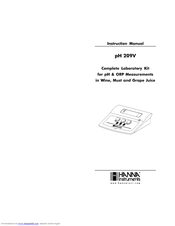 Hanna Instruments pH 209V Instruction Manual