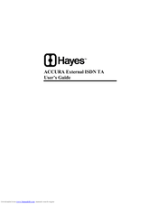 Hayes ACCURA External ISDN TA User Manual