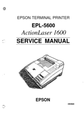 Epson ActionLaser 1600 EPL-5600 Service Manual