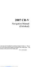 Honda CR-V Navigation Manual
