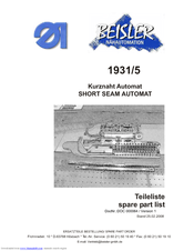 Beisler 1931/5 Spare Parts