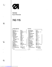 Duerkopp Adler 742-115 Spare Parts