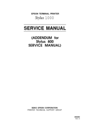 Epson Stylus 1000 Service Manual
