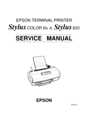 Epson Stylus Photo 820 Service Manual