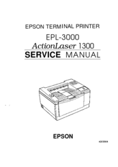 Epson ActionLaser 1300 EPL-3000 Service Manual