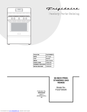 Frigidaire FGGF3054KFA Factory Parts Catalog