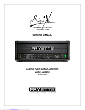Fryette SigiX G100SX Owner's Manual