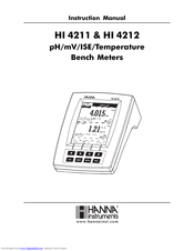 Hanna Instruments HI 4212 Instruction Manual