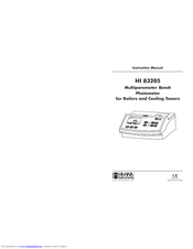 Hanna Instruments HI 83205 Instruction Manual