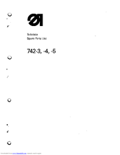 Duerkopp Adler 742-3 Spare Parts