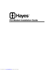 Hayes Modem Installation Manual