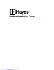 Hayes Modem Installation Manual