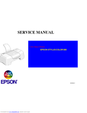 Epson STYLUS COLOR 580 Service Manual