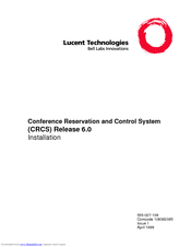 Lucent Technologies CRCS Installation Manual