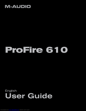 m audio profire 610 driver windows 7 64 bit