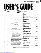 Maytag MD7600 User Manual